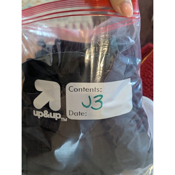 Bundle of 2 - Black Linen Blend & Green Cotton Blend Pull On Jogger Shorts - Picture 9 of 9